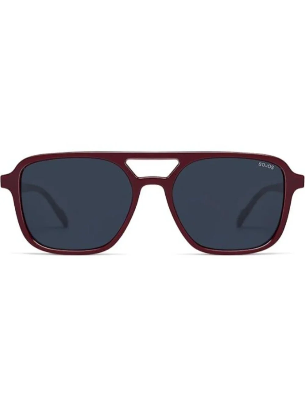 SOJOS Women Aviator Sunglasses Rectangle Sun Glasses Red Frame Blue Lens